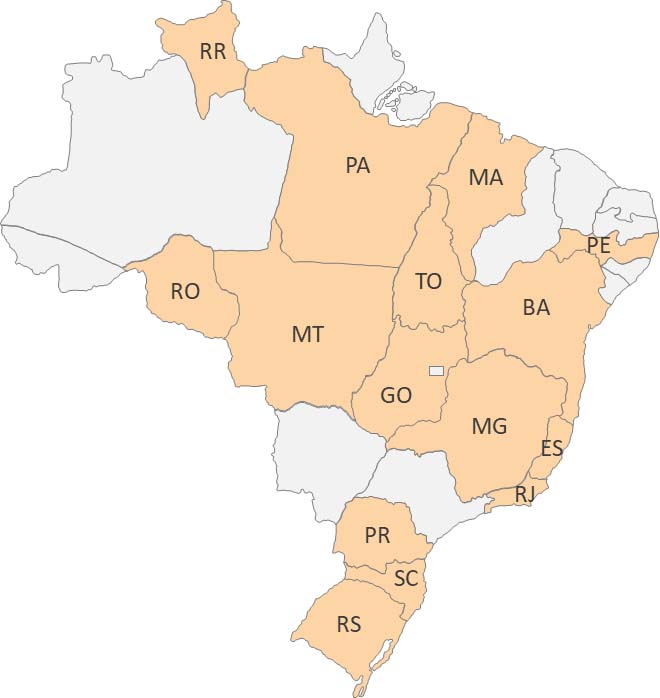 mapa Brasil - greve dos caminhoneiros